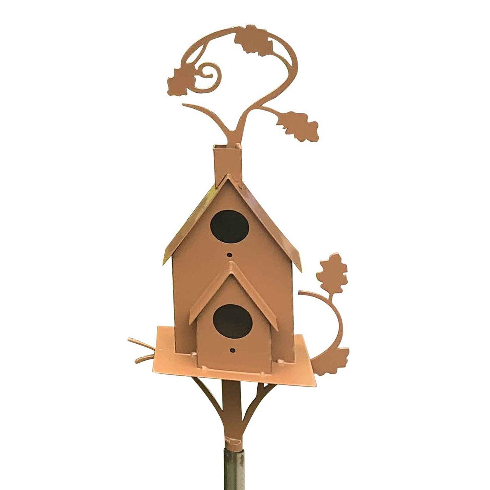 Metal Bird House Hummingbird House Breeding Cage Fence Box Nest Garden Backyard Home Decoration Bird Resting Place: green