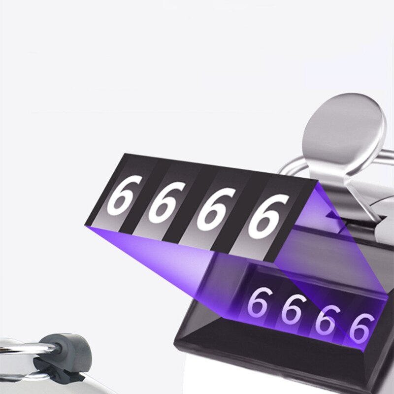 Portable 4 Digit Number Handheld Tally Counter Mini Mechanical Digital Manual Counting Hand Click Golf Clicker