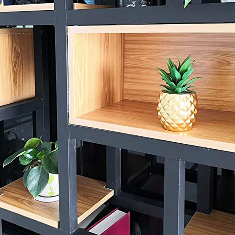 Artificial Potted Succulent Plants Set, Faux Succulents in Pots Home Decor (Gold)