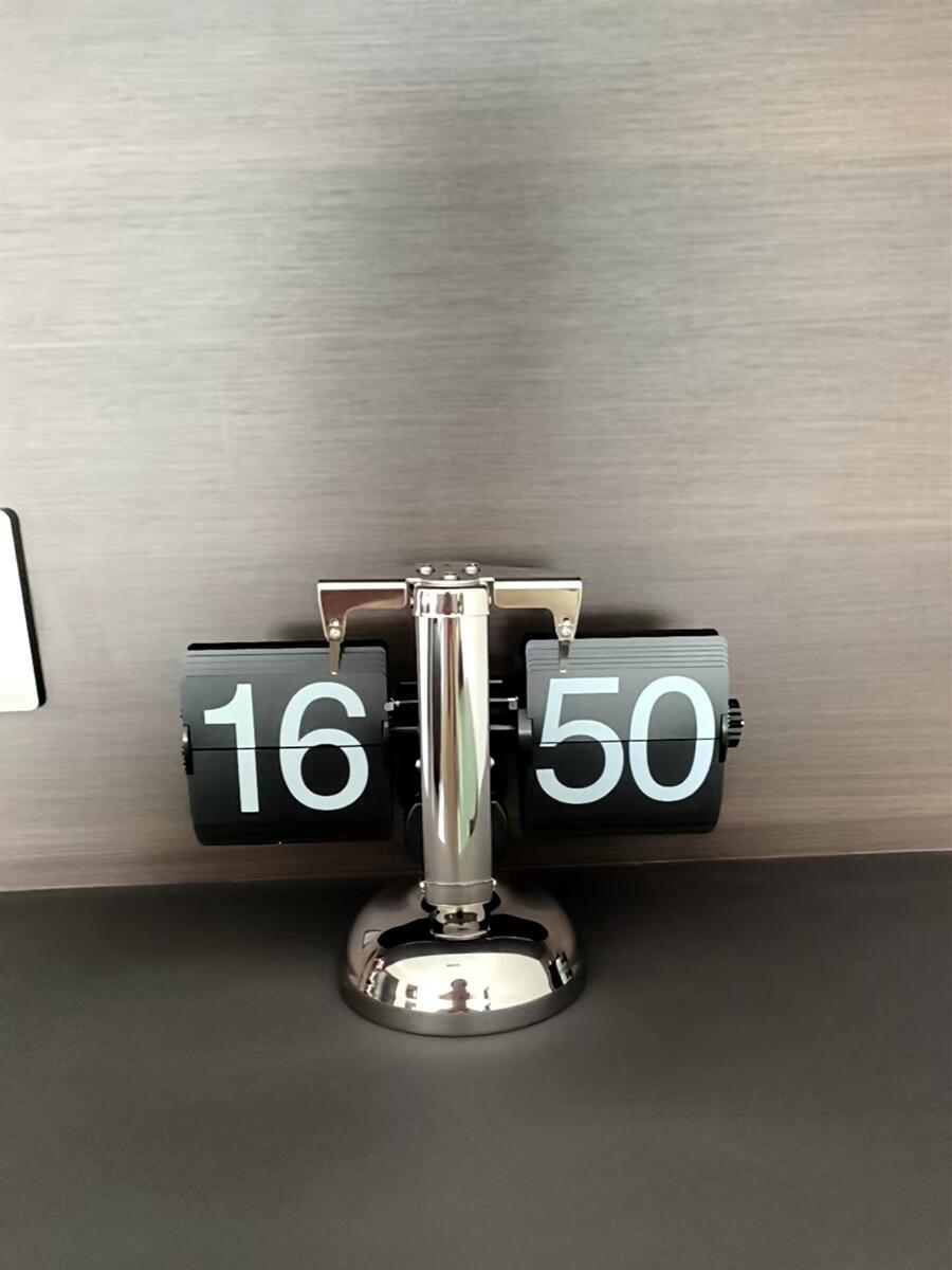 Reloj Digital con tapa Vintage, reloj de mesa con página abatible automática mecánica, reloj Digital con tapa para oficina, de decoración para el hogar: Azul