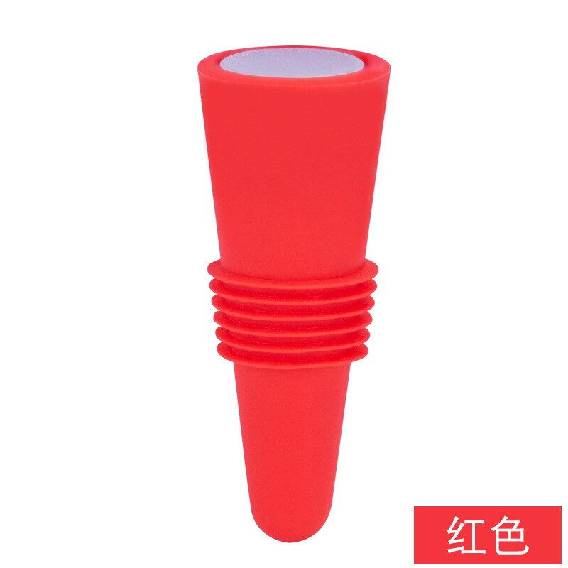 Premium Silicone Wine and Beverage Bottle Cap Set Leak Proof Champagne Bottles Sealer Stoppers Wine Cork Saver Stopper Reusable: red