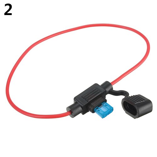 Bil auto 10a 15a 20a 30a mellemstørrelse vandtæt standard sikring af klinge type maksimal spænding 32v 30cm: Blå