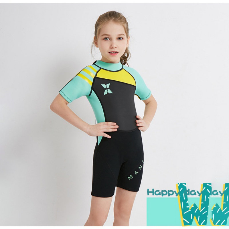 Kids Wetsuits Duiken Pakken voor Jongens Meisjes Kinderen Surfen Zwemmen Surfen Drifting Badpak Een Stuk Nat Pak Shorty Badpak