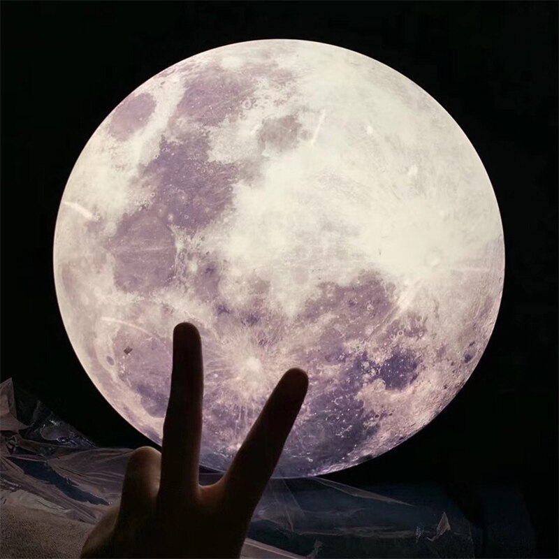 Moon Mirror Lamp Round Moonlight Wall Decor Bedside Lamp Bedroom Bathroom Home Room Decoration Small Night Light