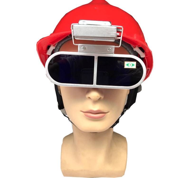 Klip Lifts Cobalt Blue Lens Welding Glasses for Hard Hats Safety Helmet Accessories Protective Eyewear Anti-glare Visors Clip