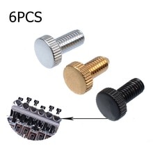 Tornillos de ajuste fino para puente de trémolo de guitarra eléctrica, tuerca de bloqueo de guitarra de 5mm, accesorios de pernos, 6 piezas