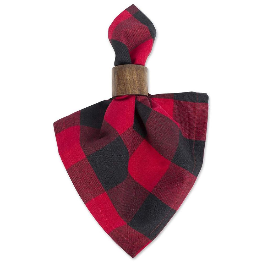 European Style Western Cotton Table Placemat Plaid Cotton Napkin Pad Plaid Table Cloth Placemat Tableware: Red