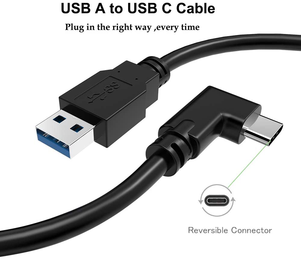 5M High Speed USB 3.2 Type C Data Transfer Cable for Oculus Quest/Quest 2 Link VR Headset Fast Charging USB-A to Type-C Cable