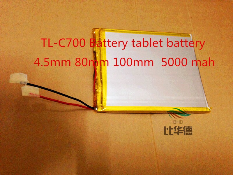 Beste batterij De TL-C700 Batterij 4.5mm 80mm 100mm 3.7 v tablet batterij 5000 grote capaciteit batterij