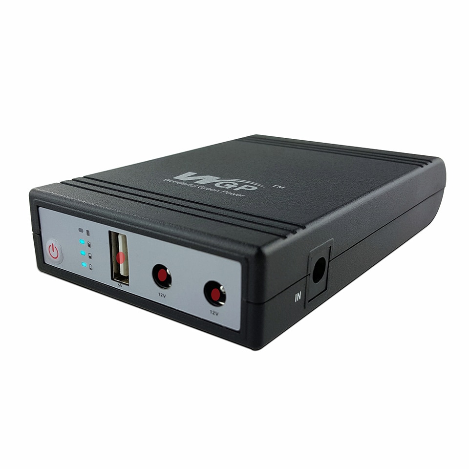 Wgp mini ups input 12 v 2a output 5v/9v/12v 1a 8800 mah uafbrydelig strømforsyning til webcam, router, modem