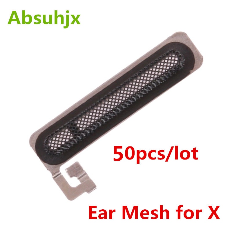 Absuhjx 50pcs pièces d'oreille maille de poussière pour iPhone X XS XSM XR oreillettes haut-parleur Anti adhésif autocollant joint caoutchouc