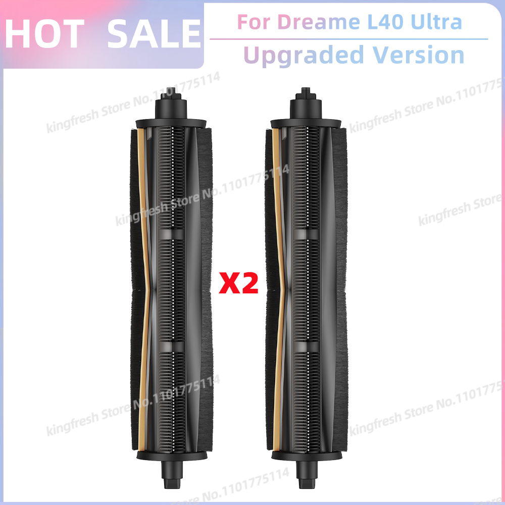 Compatible avec (Dreame L40 Ultra/ X40 Ultra, MOVA P50 Pro Ultra / P10 Pro Ultra) Pièces de Rechange pour Aspirateur Rouleau Principal Brosse Latérale Filtre Hepa Chiffon de Nettoyage Tampon Sac à Poussière Accessoires: YELLOW