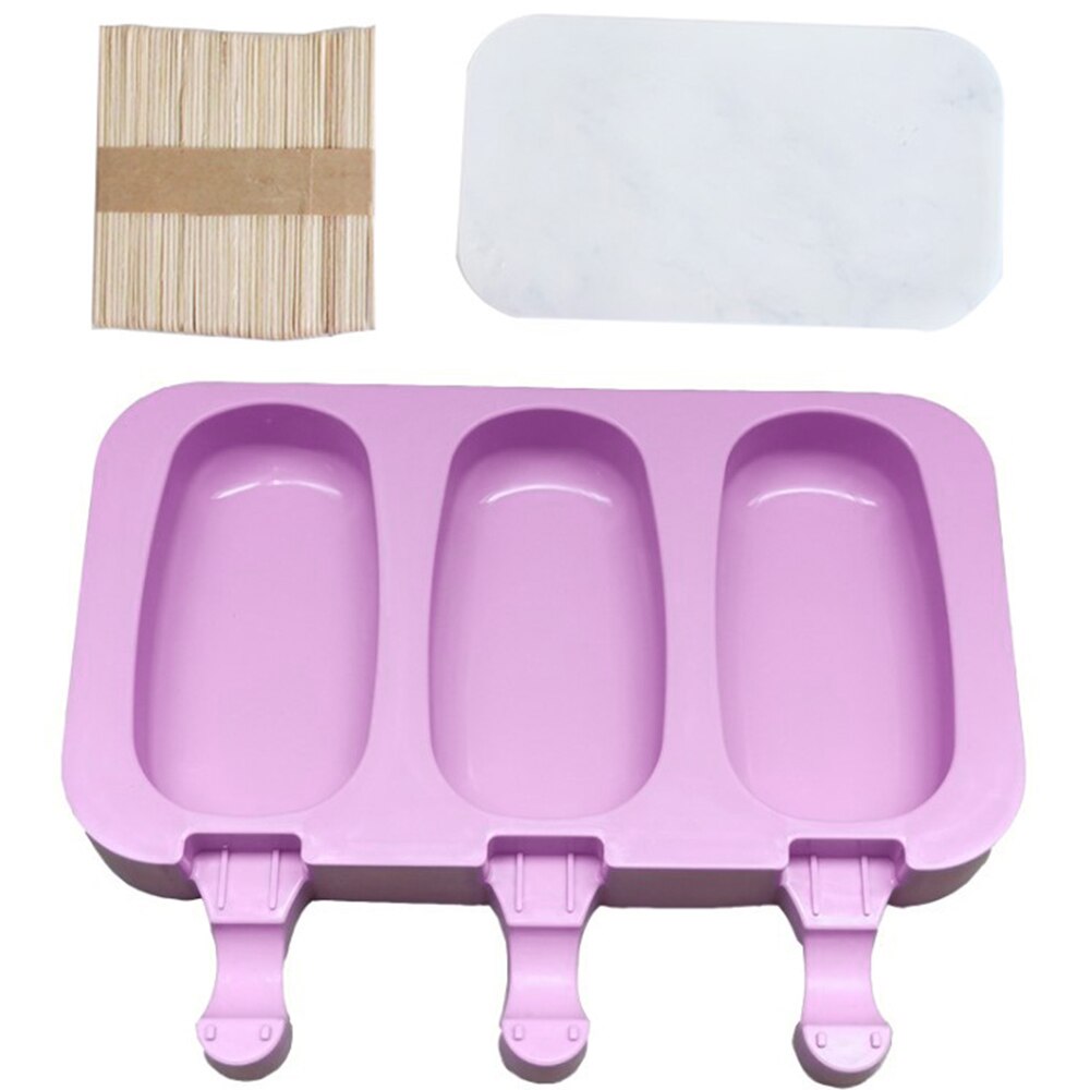 Christmas DIY Homemade Ice Cream Mold Silicone Cake Mold With 50 Sticks Silicone Ice Cream Mold Popsicle Mold: 04