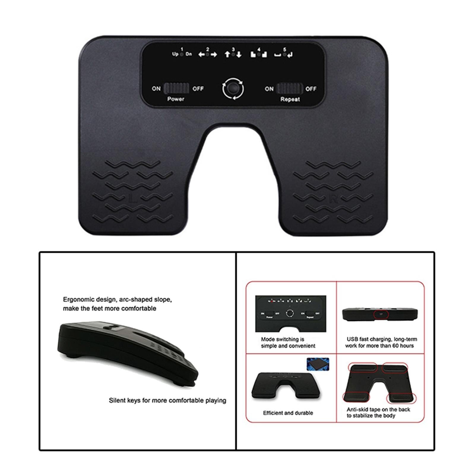 Wireless Page Turner Pedal USB Turning Pages Foot Pedal for Piano Tablets Smartphones