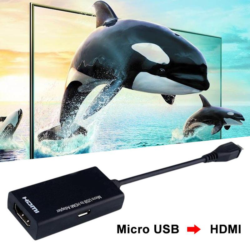 5-pin micro-USB Male Micro USB To HDMI HD Cable Converter Adapter For PC Laptop TV TV-Box And VGA Output Devices R20