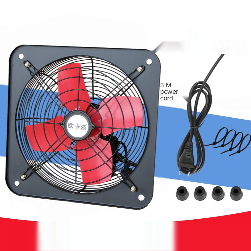 10inch Powerful Industrial Ventilation Extractor Metal Axial Exhaust Commercial Air Blower Fan for Kitchen Bedroom