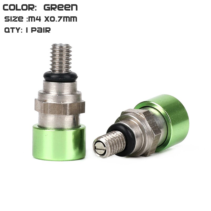 M4x 0,7 MM Gabel entlüfter Linderung Ventil Verwenden Für KTM EXC EXC-F250 SX350 SXF250 SXS 250 XC350 XCR XCW450 XCF XCRF MXC MX SMR WP: Grün