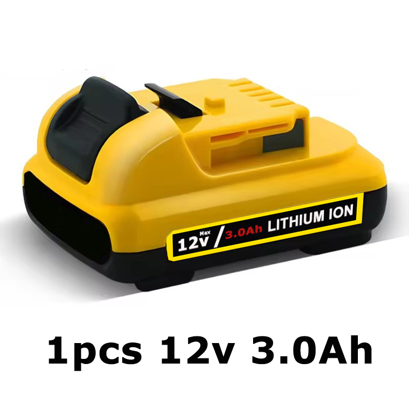 10.8V 12V 3.0Ah Max Lithium Ion Battery for DeWalt DCB120 DCB123 DCB122 DCB127 DCB124 DCB121 Replacement Rechargeable Batteries: green