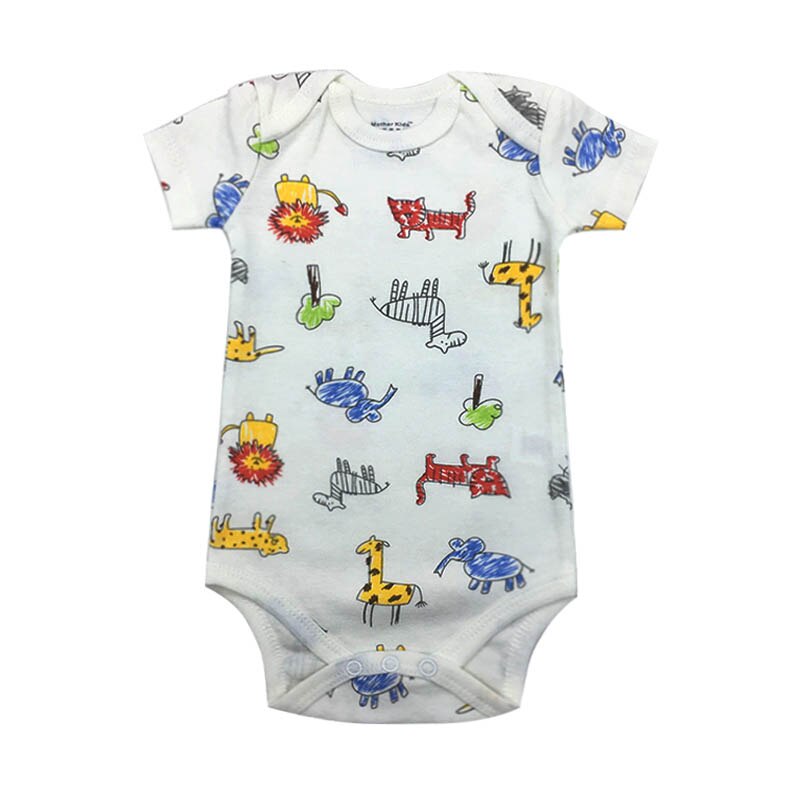 Zarte Babys kurzarm baumwolle overall männlichen baby und baby mädchen anzug druck muster strampler