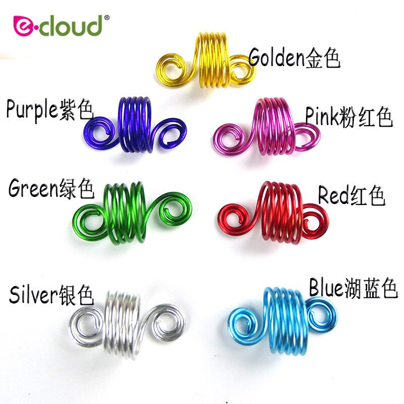 20 sztuk/worek pierścienie robić włosów na warkocze piękne koraliki strach warkocze akcesoria robić włosów śruba biżuteria robić włosów na warkocz