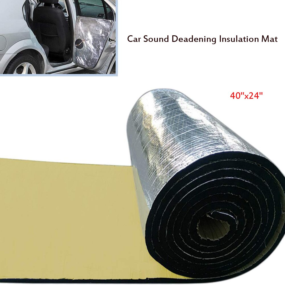 10mm Car Truck Firewall Heat Sound Deadener Insulation Mat Noise Insulation Wool Car Heat Sound Thermal Proofing Pad 40x24Inch: Default Title
