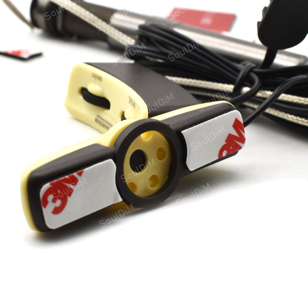 Soundhole Guitar Pickup Zinc Alloy A-202 Microphone Sound Hole Adjustable Preamp Equalizer for Acoustic Folk Guitar with Access