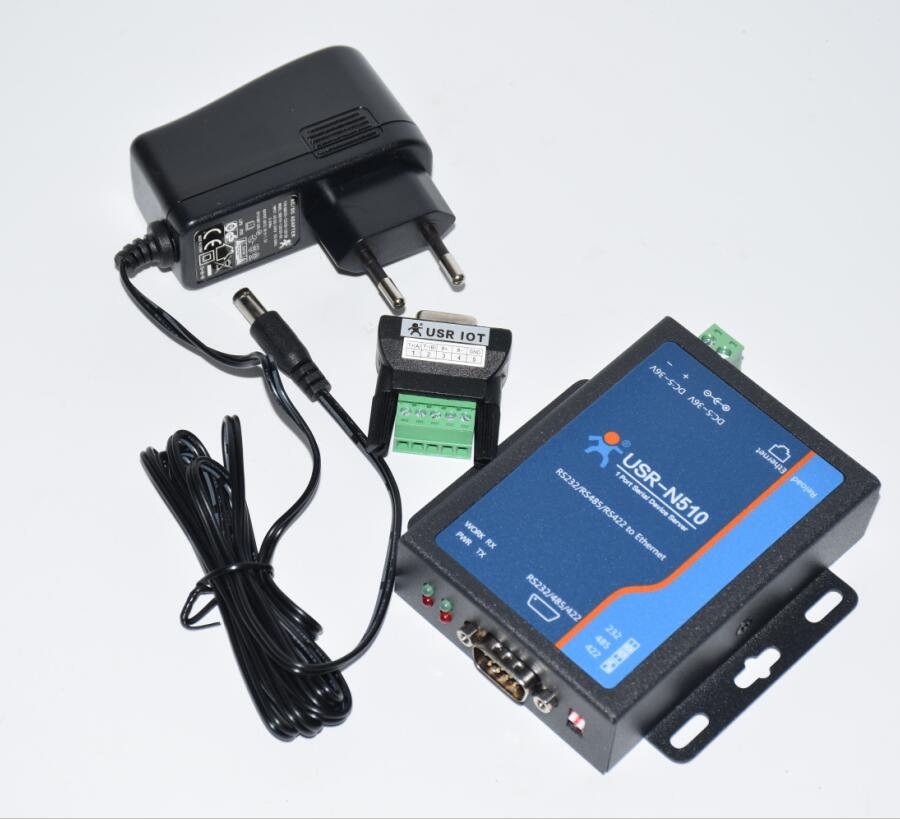 Industrial automation control Serial RS232 RS422 RS485 to Ethernet TCP/IP Converter server USR N510