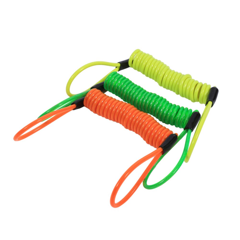 1.5m Motorcycle Bike Alarm Disc Lock Antitheft Security Spring Reminder Coil Cable Safety Tools Disc Lock Cable Car Accessories