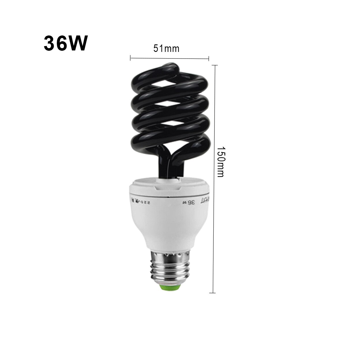 E27 Ultraviolet UV Lamp BLB Black Light Blue Bulb Fluorescent Detection Lamp Black Light Trap 220V Violet Lure Lamp Decoration: 36W / 1PCS