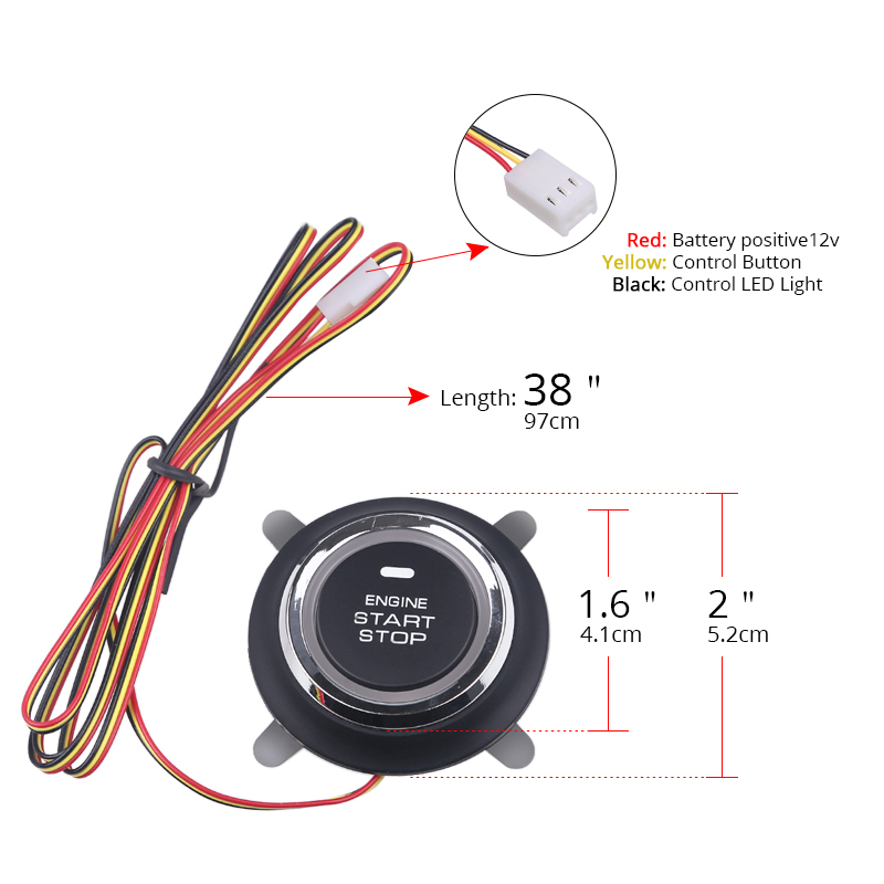 Rynplex Motorrad Zündschloss - 3 Positionen 3-Draht Starter Schalter Mit 2 Schlüsseln