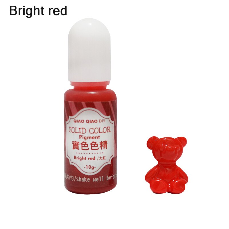 UV Resin Pigment Polish Solid Glue for Silicone Mold Jewelry Making DIY Handmade Crafts 18 Colors DOD886: Red