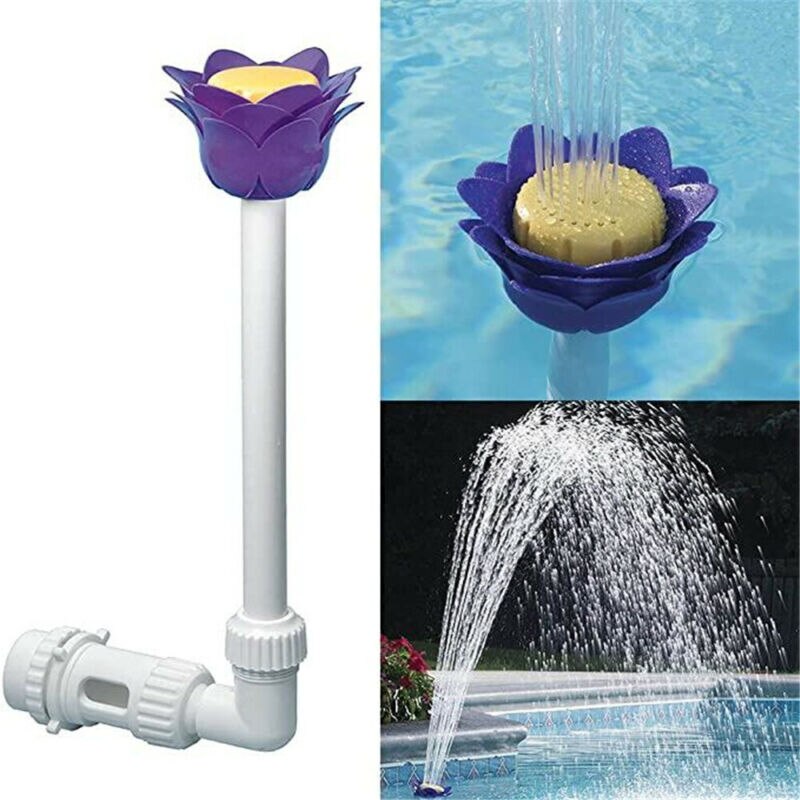 Waterfall Pool Fountain Spray Pool Spa Fountain w/ Adjustable Height & Direction