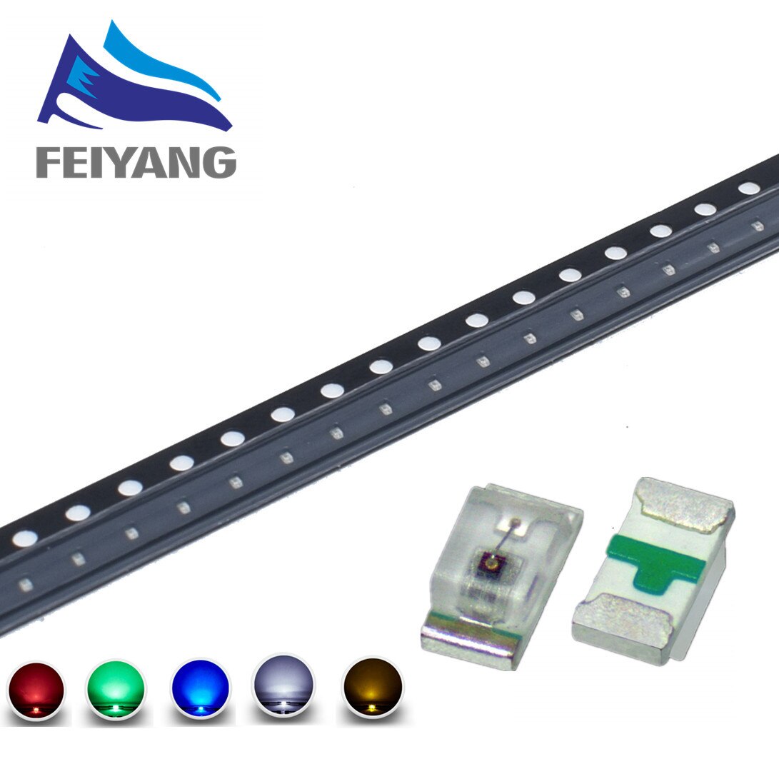 3000PCS 0402 SMD LED light-emitting diode smd Red Yellow Blue Green White Warm White 0range RGB 1.0*0.5*0.4MM 1005 super bright: 5COLORX600PCS