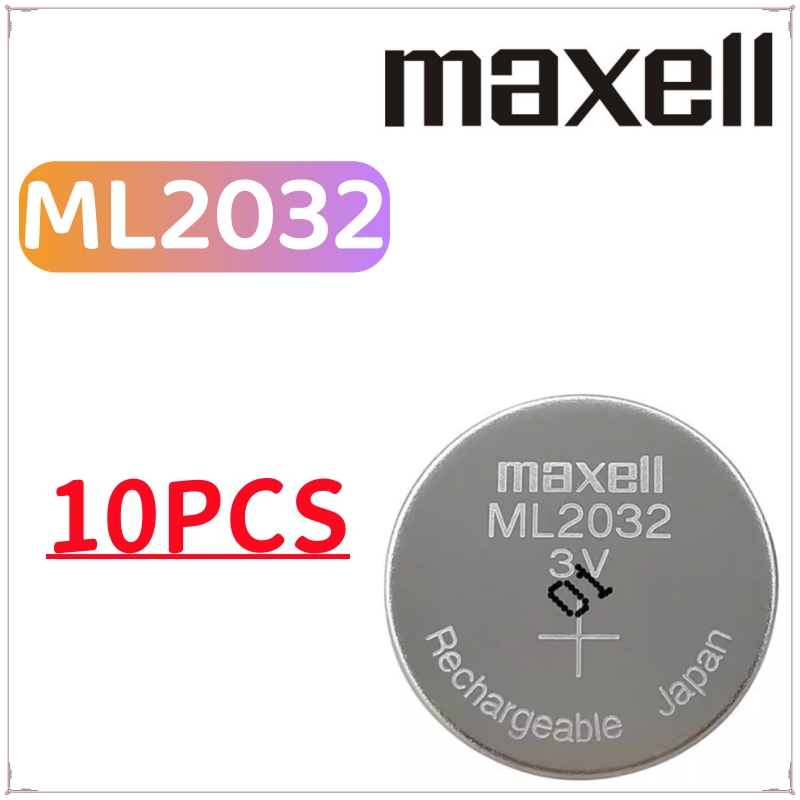 10 PCS Original ML2032 Battery ml2032 ML 2032 Rechargeable Battery CR2032 CR 2032 DL2032 ECR2032