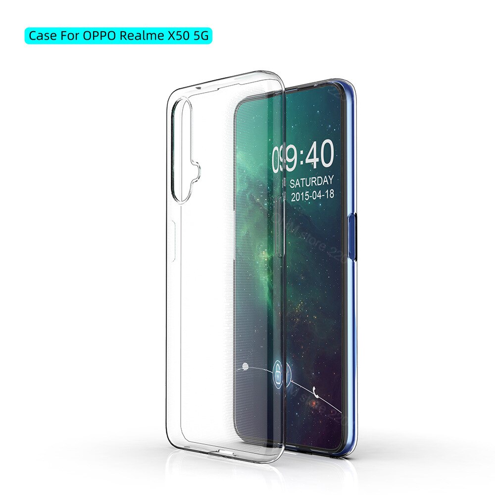 per Il caso di OPPO Realme X50 5G TPU silicone Trasparente Montato Molle Del Respingente per il Caso di OPPO Realme X50 5G trasparente Della Copertura Posteriore Realme X50