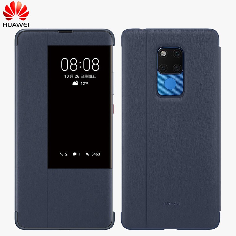 Huawei mate 20 x etui original officiel huawei mate 20 x flip cover cover smart view vinduesbeskyt stativ huawei mate 20x case