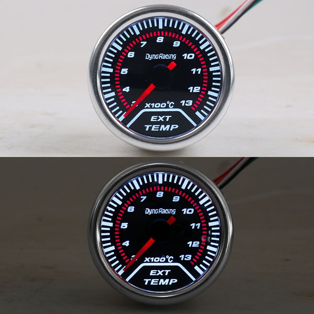 Dynoracing-medidor de temperatura de gas de escape para coche, lente de humo 300-1300C, medidor de temperatura de gas de escape automático, 2 &quot;, 52mm, BX101234