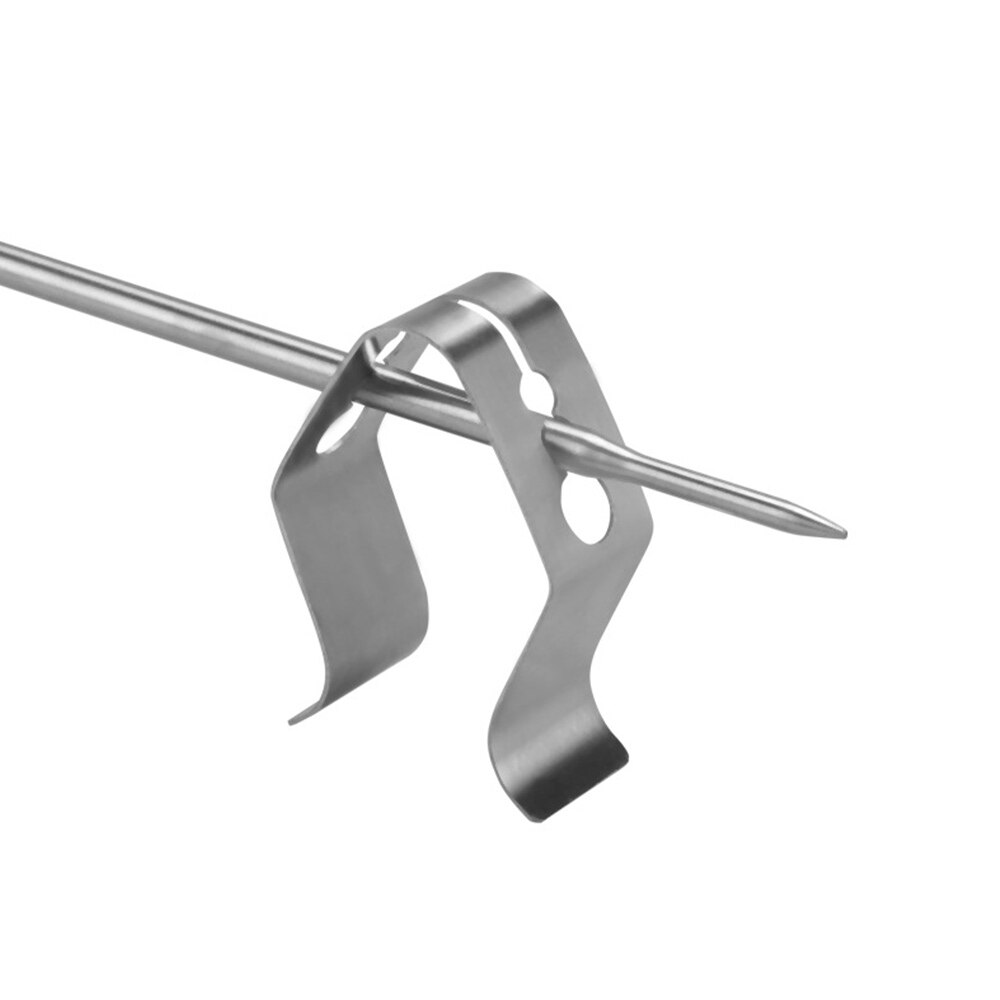 5 stk termometer sonde sensor klips rustfritt stål klips for steketermometer bbq grill sonde holder