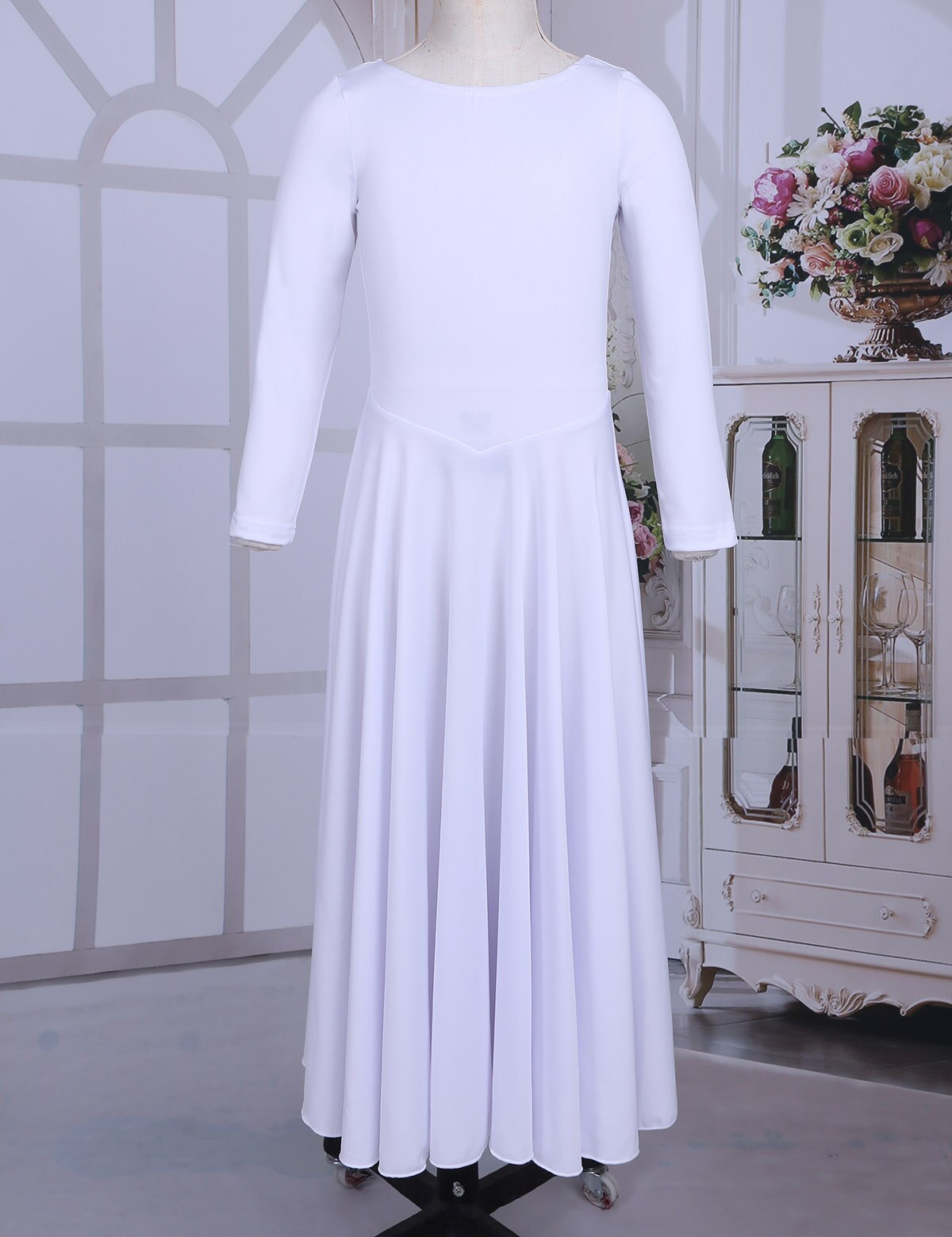 iiniim Kids Girls Formal Ballet Tutu Dance Dress Gymnastics Leotard for Kids Praise Dance Costumes Modern Liturgical Dance Wear