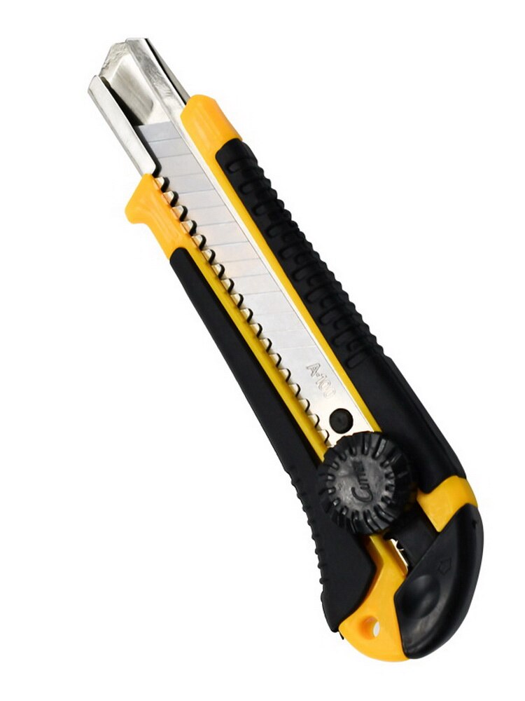 Utility knife box cutter 18mm retractable and automatic charging-perfect for daily use, ABS body ultra-sharp blades