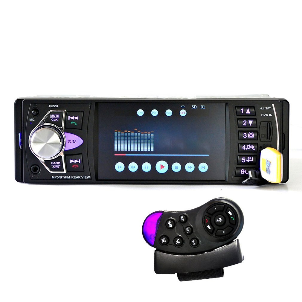 Car MP5 Player - 4.1 Inch Screen - Bluetooth - FM Radio - Backup Camera Input - Plastic/Hardware: Type 2