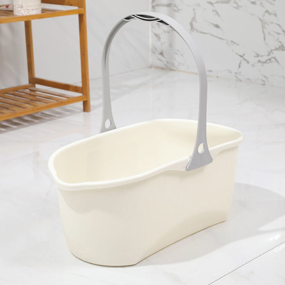 Mop Bucket Home Bathroom Kitchen Outdoor Clean Bucket Fishing Camping Car Wash Bucket Wash Mop Bucket For Washing Floors: Off white