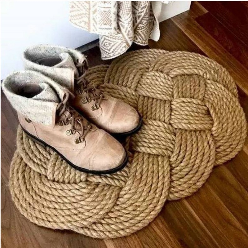 Cuerdas de yute para decoración del hogar, cuerda de cáñamo Natural de 10mm y 10-50m, para rascar gatos y mascotas