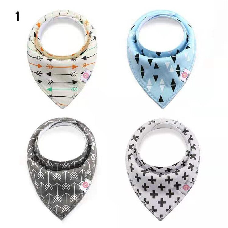 Baberos de bebé triangulo Algodón Doble Baberos Impresión de dibujos animados Saliva toalla infantil suave cómoda alimentación colorido baberos Bandana: Default Title