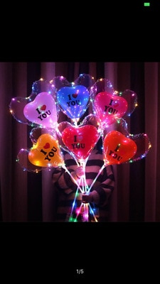 Party-Helle Luftballons hand Welle Ball Ins Bobo Ballon Lichter Nacht Markt LED Festliche Partei Liefert W1