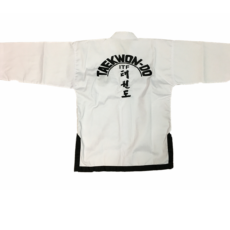 Uniforme de dobok auxiliar de ITF con charreteras separadas bordadas de para el 1ro-3rd Dan