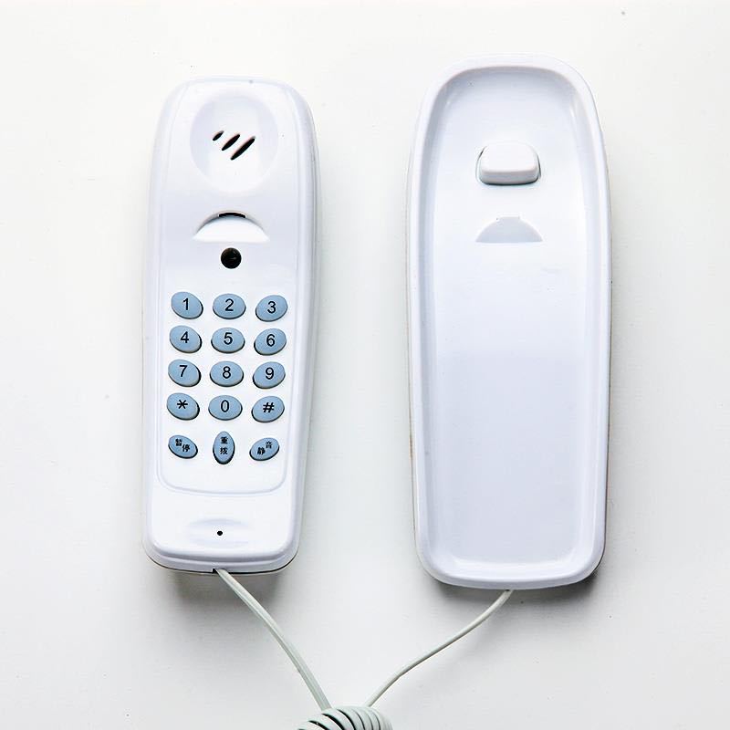 Fixed telephone small extension landline home hotel bathroom waterproof and corded wall-mounted mini Desktop Corded