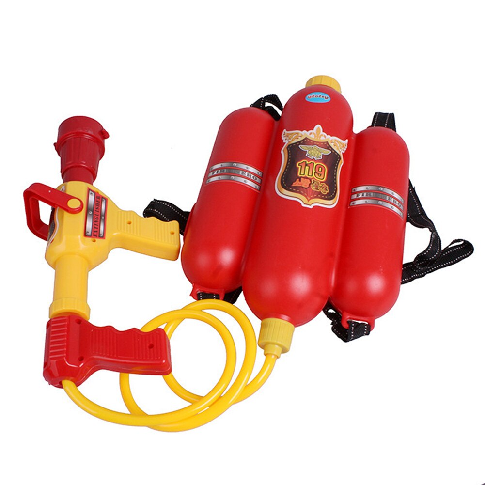 Fireman Cosplay Backpack Water Spray Nozzle Extinguisher Outdoor Sports Kids Toy