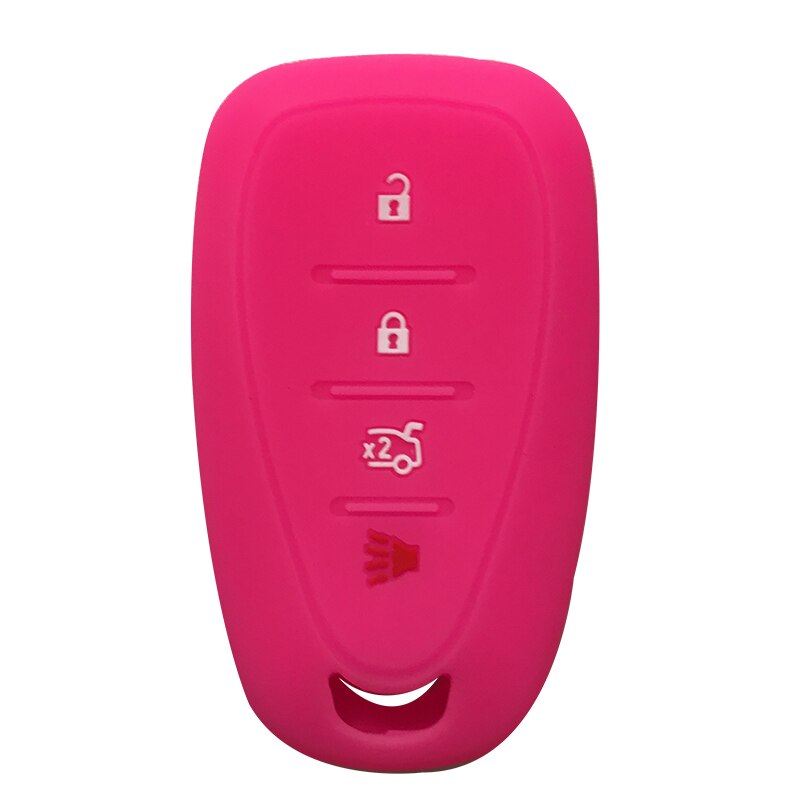 Silicagel autosleutelhoesje voor chevrolet sleutel afstandsbediening hoesje chevrolet camaro cruze malibu hoesje voor sleutelhanger alarm: Roos