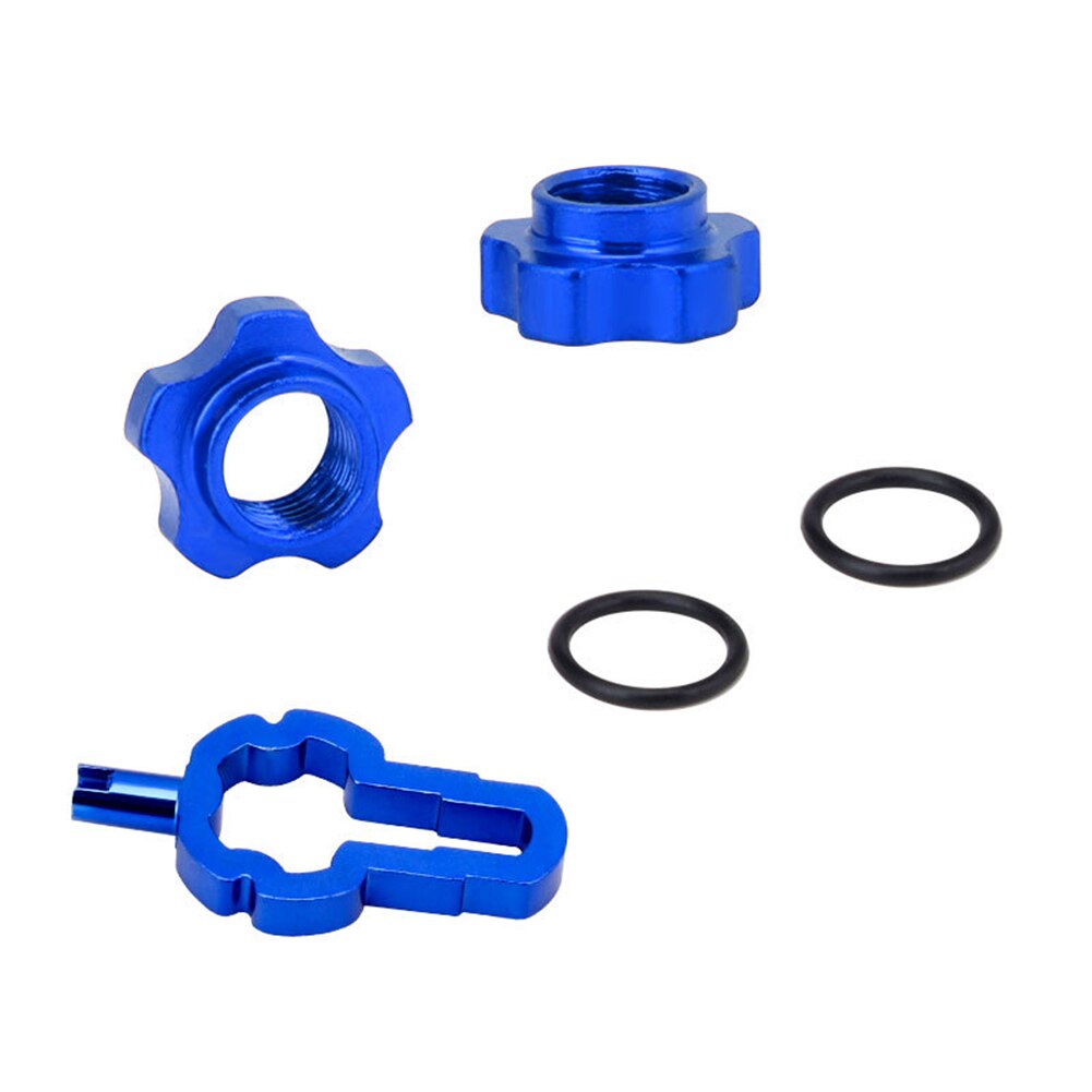 Vxm 2 Stks/set Wiel Band Transfer Valve Adapter Mountain Mtb Bike Schrader Presta Ventiel Wiel Converter Moer Velg: Blauw